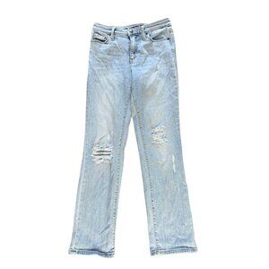 Universal Thread Women's 2 / 26 Jeans Straight Leg High Rise Knee Holes